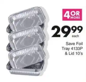Save Hyper Save Foil Tray 4133P & Lid 10's offer