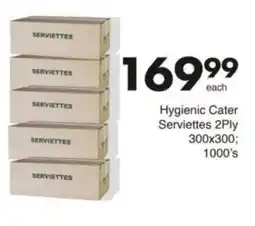 Save Hyper Hygienic Cater Serviettes 2Ply offer