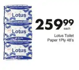 Save Hyper Lotus Toilet Paper 1Ply 48's offer