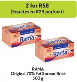 Makro Rama Original 70% Fat Spread Brick offer