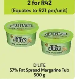 Makro D'LITE 37% Fat Spread Margarine Tub offer