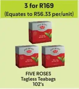 Makro FIVE ROSES Tagless Teabags offer