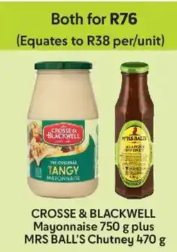 Makro Crosse & Blackwell Mayonnaise plus Mrs Ball's Chutney offer