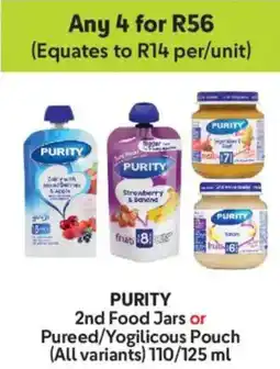 Makro Purity 2nd Food Jars or Pureed/ Yogilicous Pouch offer