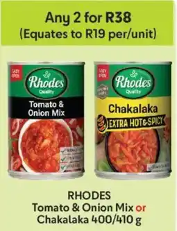 Makro Rhodes Tomato & Onion Mix or Chakalaka offer