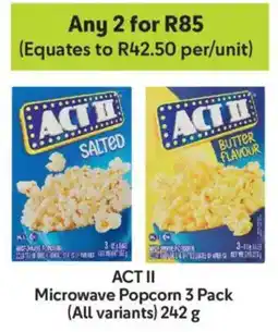 Makro ACT II Microwave Popcorn offer