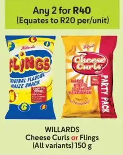 Makro Willards Cheese Curls or Flings offer