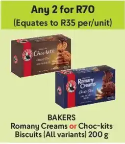 Makro Bakers Romany Creams or Choc-kits Biscuits offer