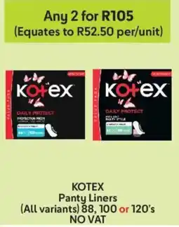 Makro Kotex panty liners offer