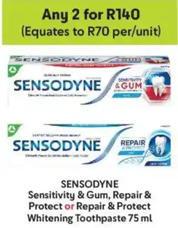 Makro Sensodyne Sensitivity & Gum, Repair & Protect or Repair & Protect Whitening Toothpaste offer