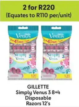 Makro Gillette Simply Venus 3 Disposable Razors offer