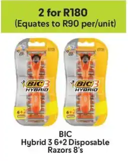 Makro BIC Hybrid 3 Disposable Razors offer