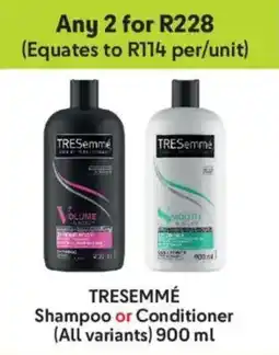 Makro TRESemmé Shampoo or Conditioner offer