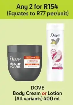 Makro Dove Body Cream or Lotion offer