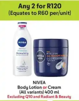 Makro Nivea Body Lotion or Cream offer