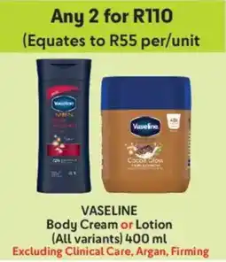 Makro Vaseline Body Cream or Lotion offer