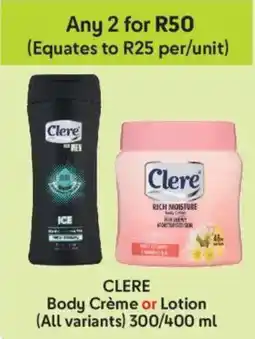 Makro Clere Body Crème or Lotion offer
