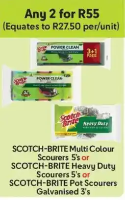 Makro Scotch-Brite Multi Colour Scourers or Heavy Duty Scourers or Pot Scourers Galvanised offer