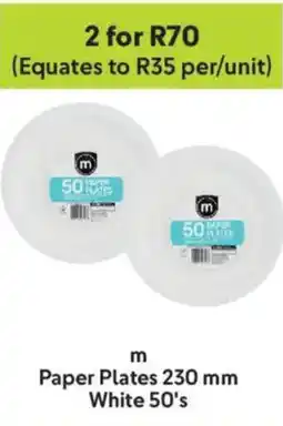Makro m Paper Plates White offer