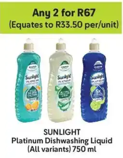 Makro Sunlight Platinum Dishwashing Liquid offer