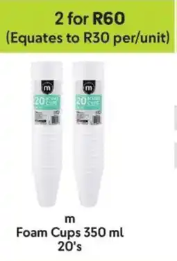 Makro m Foam Cups offer