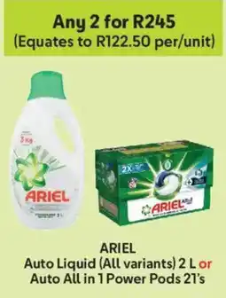 Makro Ariel Auto Liquid or Auto All in 1 Power Pods offer
