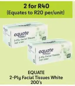 Makro Equate 2-Ply Facial Tissues White offer