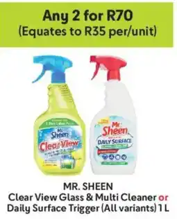 Makro Mr. Sheen Clear View Glass & Multi Cleaner or Daily Surface Trigger offer