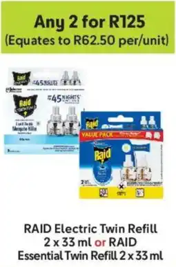 Makro Raid Electric Twin Refill or Raid Essential Twin Refill offer