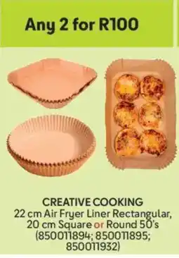 Makro Creative Cooking Air Fryer Liner Rectangular, Square or Round offer
