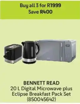 Makro Bennett Read Digital Microwave plus Eclipse Breakfast Pack Set offer