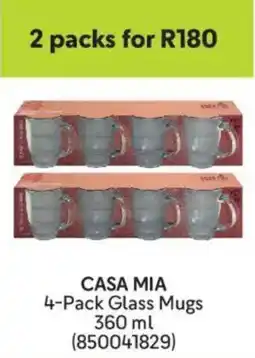Makro Casa Mia Glass Mugs offer