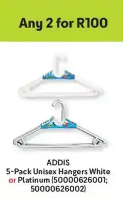 Makro Addis Unisex Hangers White or Platinum offer