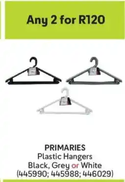 Makro Primaries Plastic Hangers offer