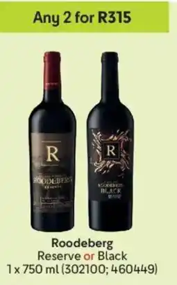 Makro Rooideberg Reserve or Black offer