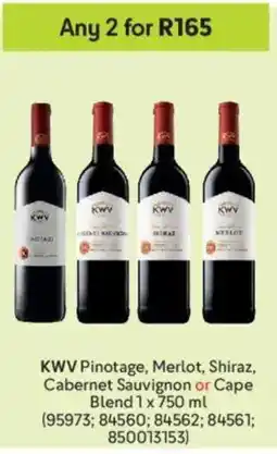 Makro KWV Pinotage, Merlot, Shiraz, Cabernet Sauvignon or Cape Blend offer