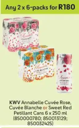 Makro KWV Annabelle Cuvée Rose, Cuvée Blanche or Sweet Red Petillant offer
