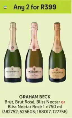 Makro Graham Beck Brut, Brut Rosé, Bliss Nectar or Bliss Nectar Rosé offer