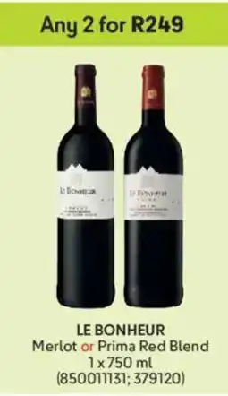 Makro Le Bonheur Merlot or Prima Red Blend offer