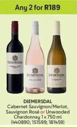 Makro Diemersdal Cabernet Sauvignon/Merlot, Sauvignon Rosé or Unwooded Chardonnay offer