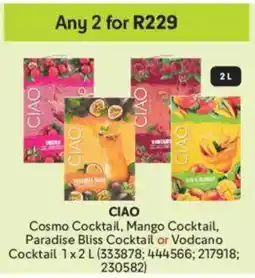 Makro Ciao Cosmo Cocktail, Mango Cocktail, Paradise Bliss Cocktail or Vodcano Cocktail offer