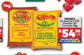 Take 'n Pay Osman's Ex Special Chilli Powder or Turmeric 1kg offer