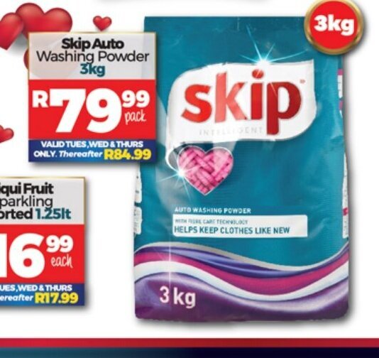 Skip Auto Washing Powder 3kg offer at Take 'n Pay