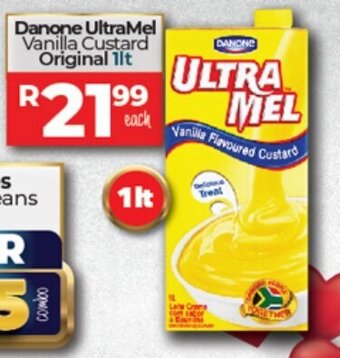 Take 'n Pay Danone UltraMel Vanilla Custard Original 1lt offer
