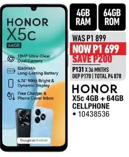 Home Corp HONOR X5c 4GB + 64GB offer