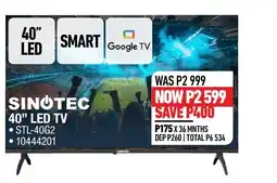 Home Corp SINOTEC 40" LED TV offer