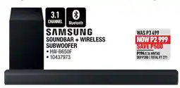 Home Corp SAMSUNG SOUND BAR + WIRELESS SUBWOOFER offer