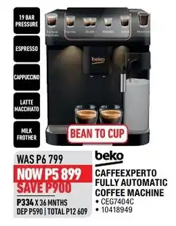 Home Corp beko CAFFEEEXPERTO FULLY AUTOMATIC COFFEE MACHINE offer