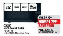 Home Corp DEFY MICROWAVE OVEN offer