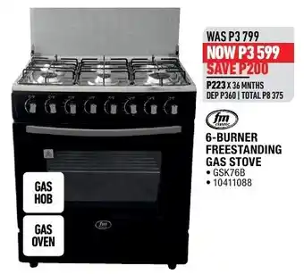 Home Corp 6-BURNER FREESTANDING GAS STOVE offer